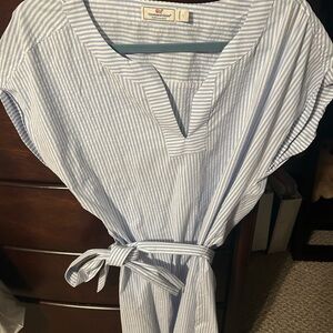 Vineyard Vines Light Blue and White Striped Shirt